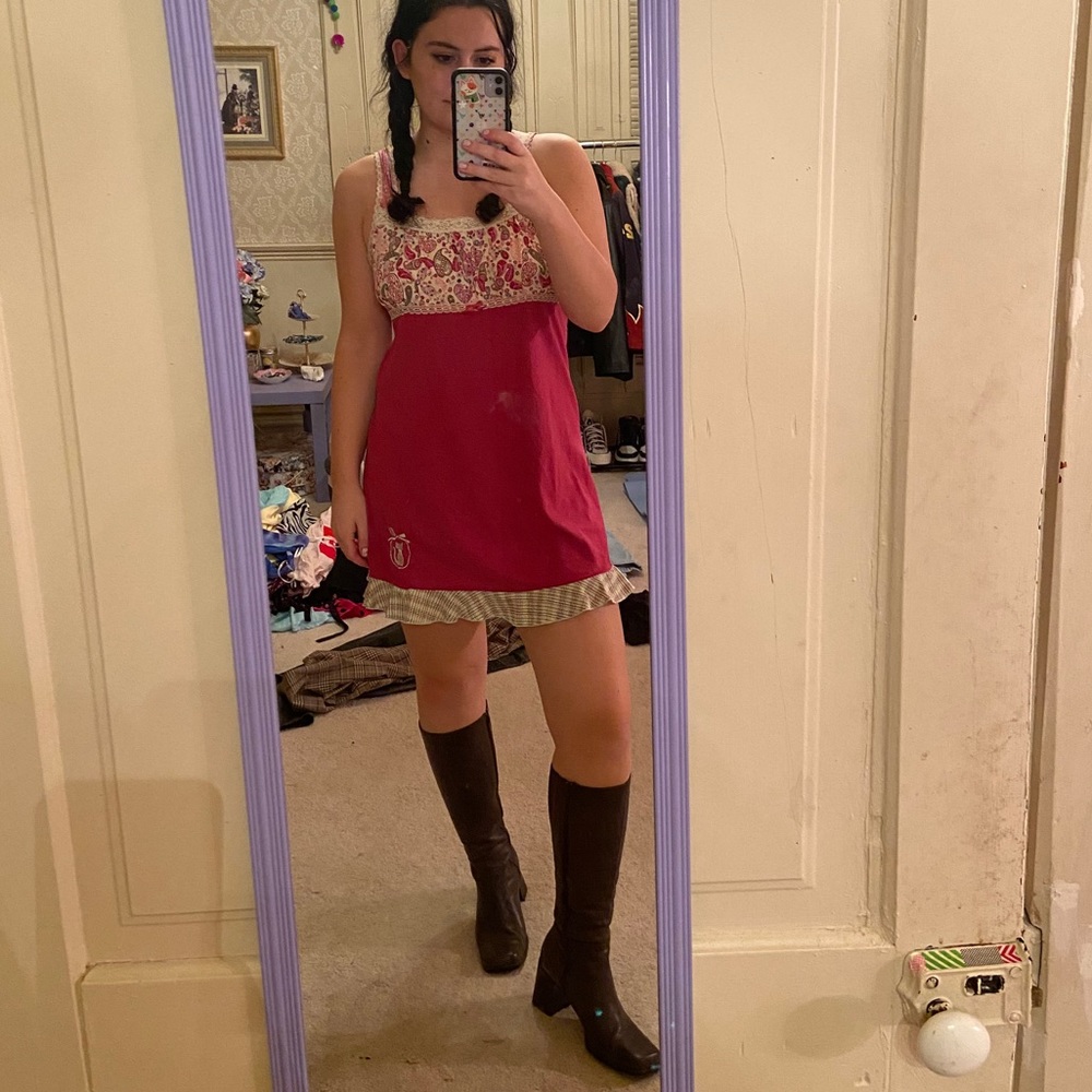 Paisley Print Pink Dress